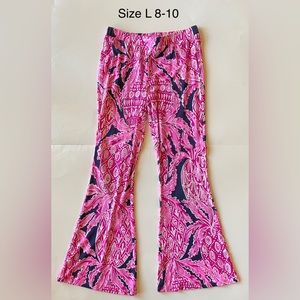 Lilly Pulitzer girls size L 8-10 Coco Safari Pineapple flare legging pants